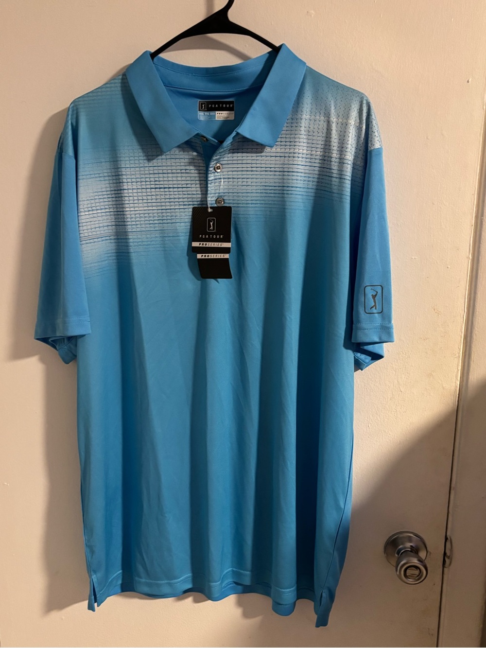 NWT PGA TOUR Pro Series XXL Blue Blossom Performance Golf Polo Shirt
(1122)